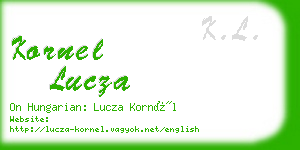 kornel lucza business card